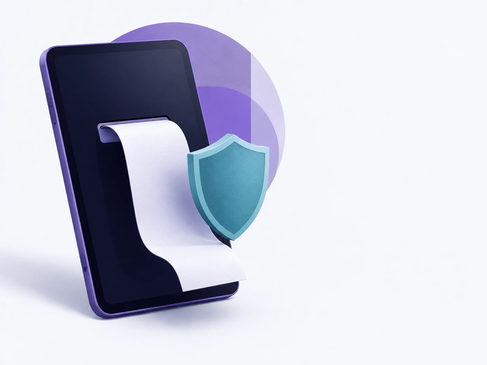 A return arc curving back towards a phone screen